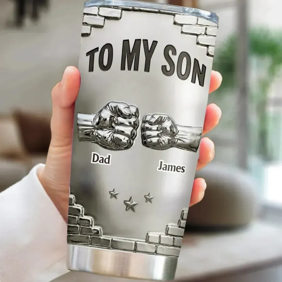 Personalized To My Son 3D Effect Tumbler