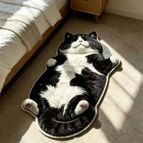 Tabby Cat Shaped Rug