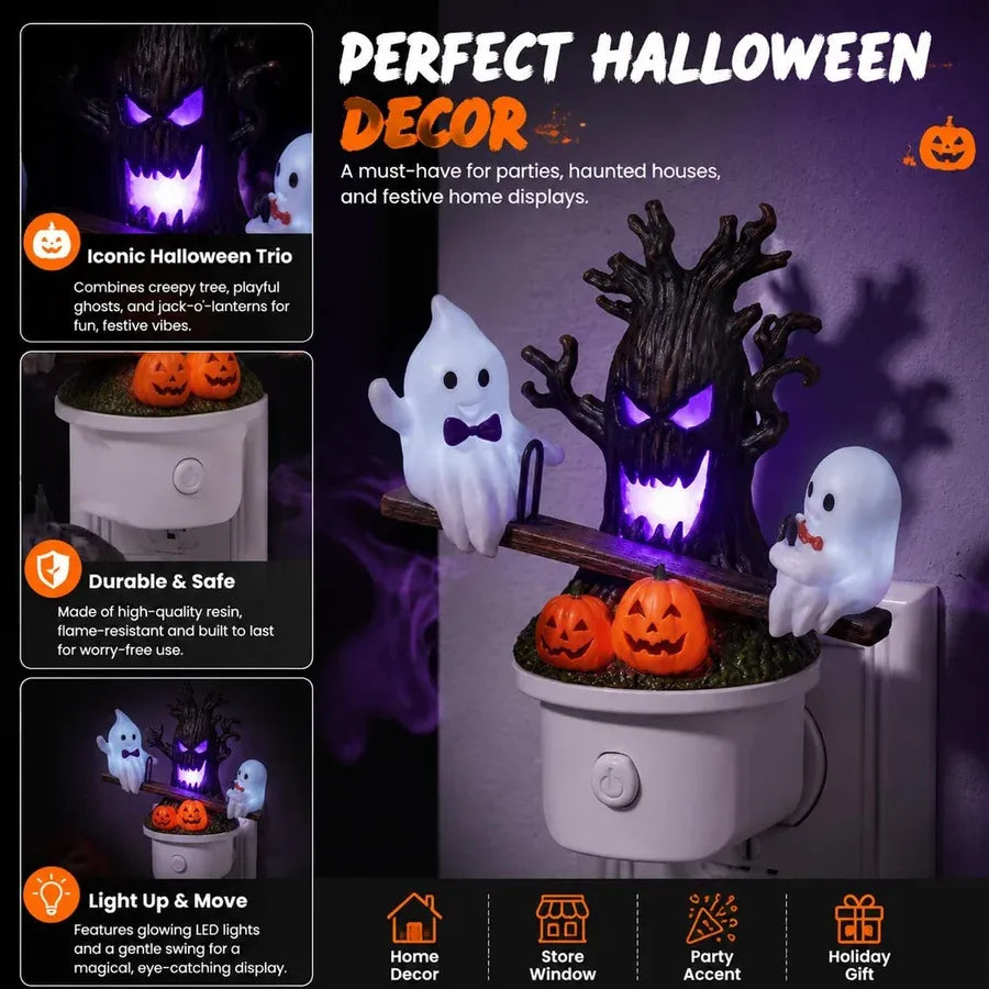 Animated Ghost Seesaw Plug-In Night Light