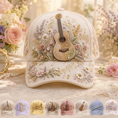 Music Theme Embroidered Baseball Cap