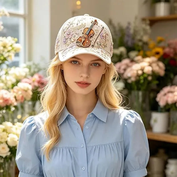 Music Theme Embroidered Baseball Cap