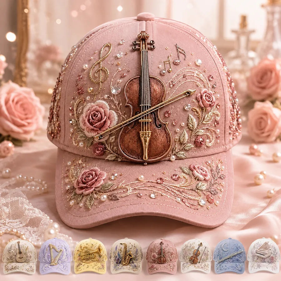 Music Theme Embroidered Baseball Cap