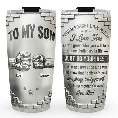 Personalized To My Son 3D Effect Tumbler