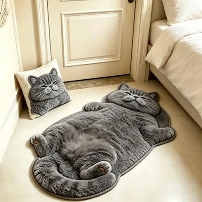 Tabby Cat Shaped Rug