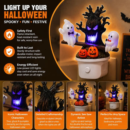 Animated Ghost Seesaw Plug-In Night Light