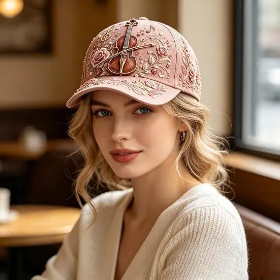 Music Theme Embroidered Baseball Cap