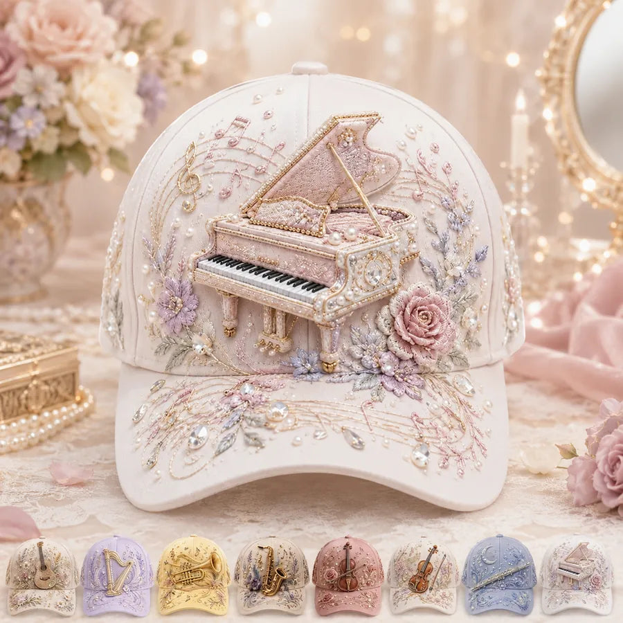Music Theme Embroidered Baseball Cap