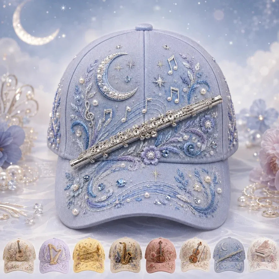 Music Theme Embroidered Baseball Cap