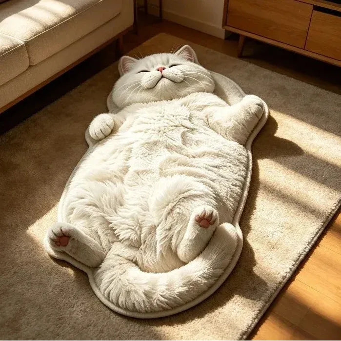Tabby Cat Shaped Rug